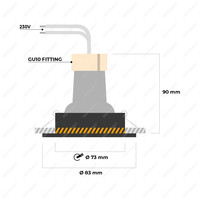 Dimbare LED inbouwspot Vegas GU10 5 Watt 6000K IP44