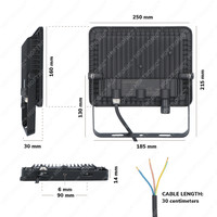 LED Floodlight 50 Watt 6400K Osram IP65 replaces 450 Watt 5 year warranty