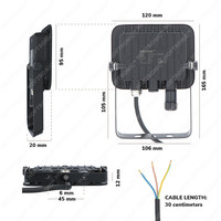 LED-Fluter 20 Watt 6400K Osram IP65 ersetzt 180 Watt 5 Jahre Garantie