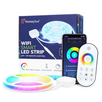Intelligenter LED-Streifen Wifi + Bluetooth RGBWW 5 Meter IP65 inkl. App & RF-Fernbedienung