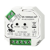 LED dimmer - Draadloos - Opbouw/Inbouw installatie - Dubbele dimmer 2-kanaals - incl. twee 400 Watt ontvangers