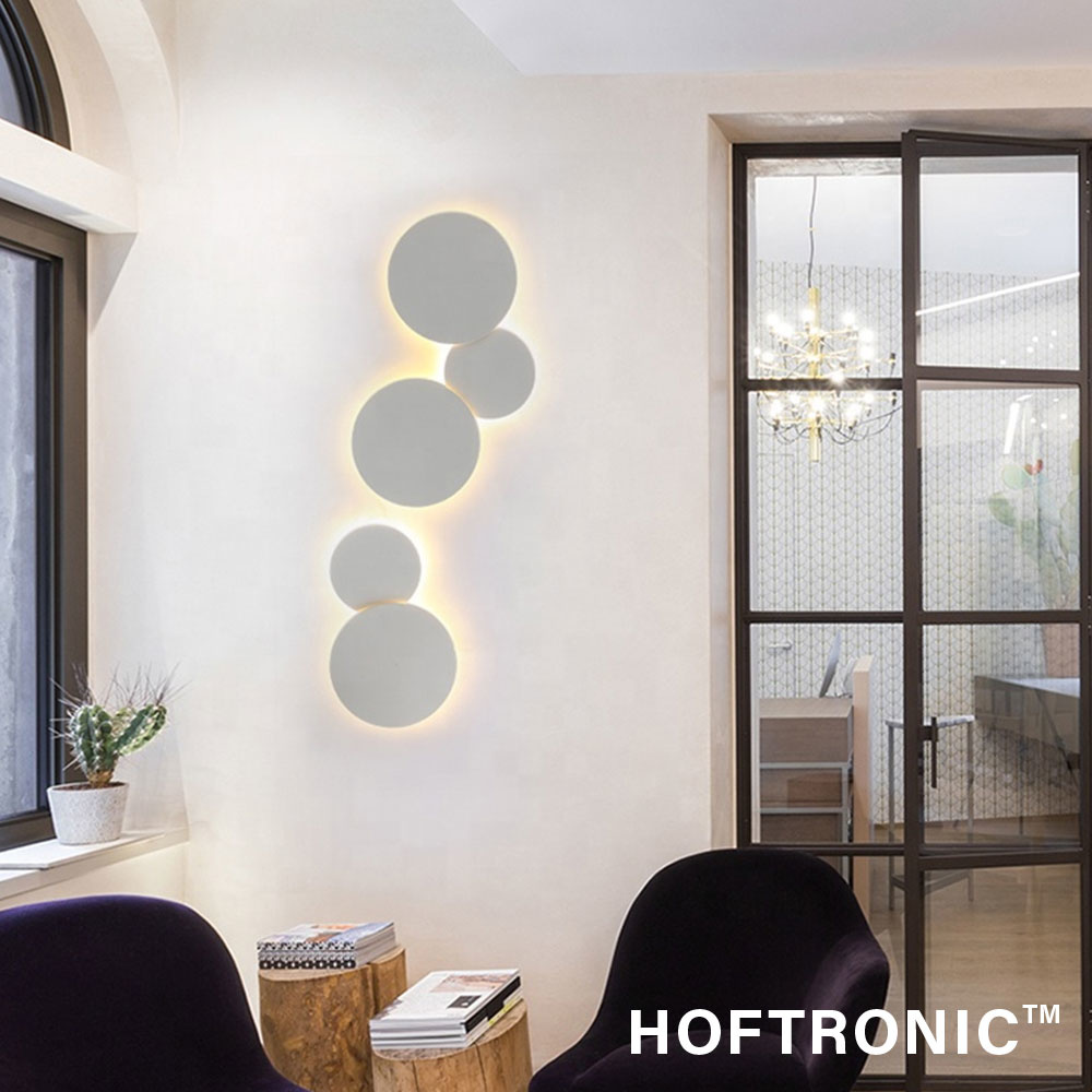 Casper LED Wandlamp Wit - 3000K warm wit - 6 Watt - Rond - Muurlamp voor binnen en buiten voor binnen en buiten