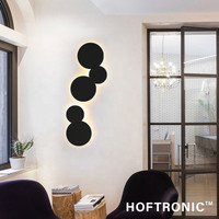 Casper LED Wall lamp Black - 3000K warm white - 6 Watt - Round - Wall lamp for indoor and outdoor use