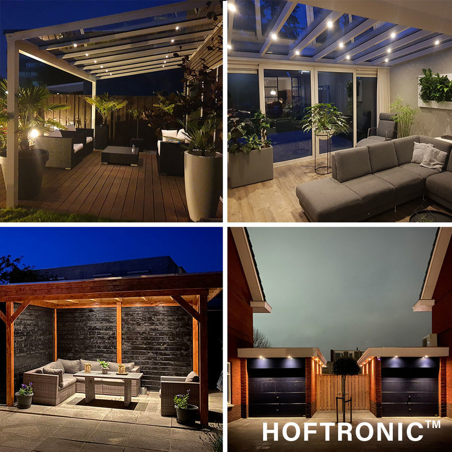 Complete veranda set 8x3W LED inbouwspot Sienna 2700K IP44 12V
