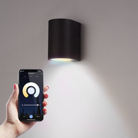 Intelligenter WiFi LED Wandleuchte Alvin Schwarz WW-CW GU10 IP65