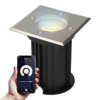 Intelligenter WiFi LED Bodeneinbaustrahler quadratisch Ramsay RVS WW-CW IP67
