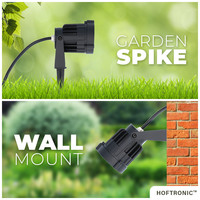 Moderne zwarte LED prikspot Renzo - 15 Watt - Warm wit 3000K - IP65 Waterdicht ideaal als tuinverlichting
