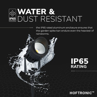 LED pin spot Renzo cap - 15 Watt - Warm white 3000K - IP65 Waterproof - Black
