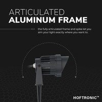 9er Renzo Cap LED Gartenstrahler mit Erdspieß - Modern schwarz - 10 Watt - Warmweiß 3000K - IP65 Wasserdicht