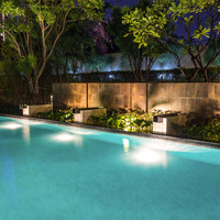 Set van 3 moderne zwarte LED prikspot Lenzo - 15 Watt - Warm wit 3000K - IP65 Waterdicht ideaal als tuinverlichting