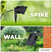 LED Gartenstrahler mit Erdspieß Lenzo Cap - Modern schwarz - 10 Watt - Warmweiß 3000K - IP65 Wasserdicht ideal als Gartenbeleuchtung