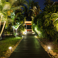 Set van 6 moderne zwarte LED prikspot Renzo met kap - 10 Watt - Warm wit 3000K - IP65 Waterdicht ideaal als tuinverlichting