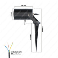Smart WiFi LED Gardenspike Spikey aluminium black WW-CW IP65