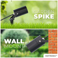 6x Smart WiFi Prikspot Spikey aluminium zwart WW-CW IP65