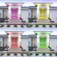 Smart WiFi LED Wall light Jasmin RGBWW GU10 round double-sided illuminated stainless steel IP44