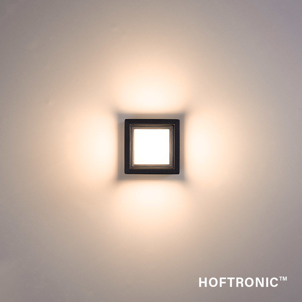 LED Wandlamp Pia zwart 6 Watt 3000K IP54 voor binnen en buiten