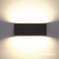 LED wandlamp Rivera XL 24 Watt 3000K IP54 zwart
