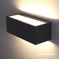 LED wandlamp Rivera XL 24 Watt 3000K IP54 zwart