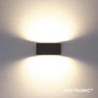 LED wandlamp Rivera S 9 Watt 3000K IP54 zwart