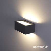 LED wandlamp Rivera S 9 Watt 3000K IP54 zwart