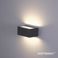 LED-Wandleuchte Rivera S 9 Watt 3000K IP54 Schwarz