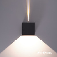 Set of 3 Dimmable LED Wall light Kansas black 7 Watt 3000K Up & Down light IP65