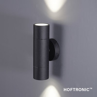 Dax LED dimbare wandlamp - Tweezijdig Up & Down - excl. 2x GU10 spots - IP65 voor binnen- en buitengebruik - Zwart