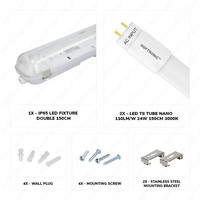 LED Wannenleuchte IP65 150 cm 3000K 2x24W 5280lm 110lm/W