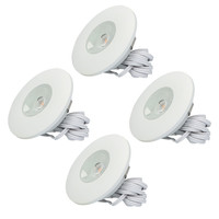 Set van 4 LED Inbouwspots Pavo wit 3 Watt 2700K 260lm Ultra dun 12 mm