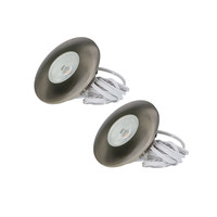 Komplettset 2 Stück LED-Einbauleuchte Pavo Edelstahl 3 Watt 2700K 260lm Ultra Flach 12 mm