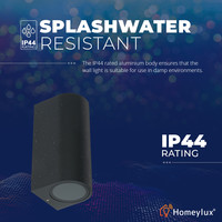 Intelligenter WiFi LED Wandleuchte Douglas Schwarz WW-CW GU10 IP65 doppelseitig leuchtend