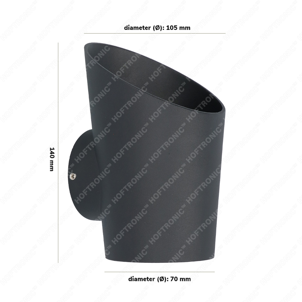 LED Wandlamp Cursa zwart Up & Down 6 Watt 3000K IP54 voor binnen en buiten