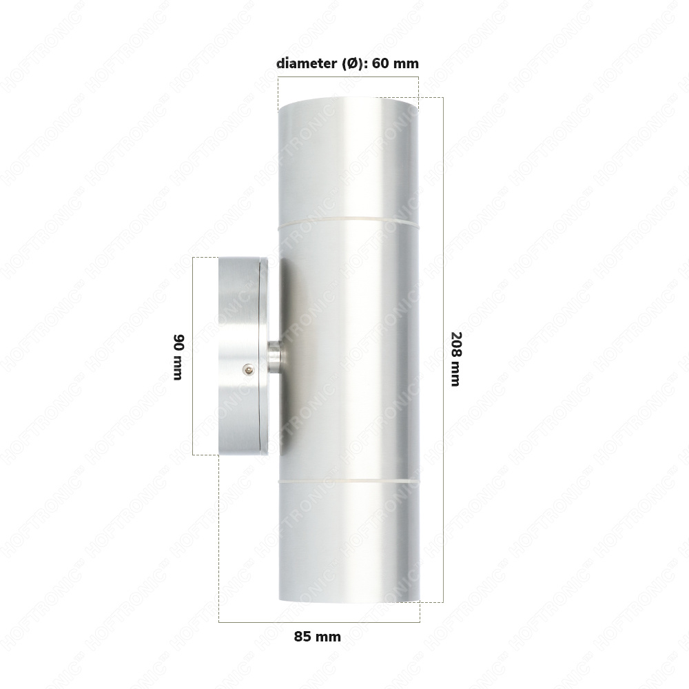 Smart WiFi+BLE - Dax LED wandlamp -Tweezijdig Up & Down - Alle kleuren - incl. 2x GU10 spots - IP65 voor binnen- en buitengebruik - RVS voor binnen