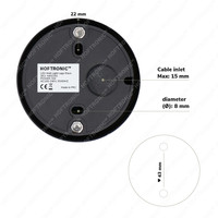 Lago kantelbare wandlamp - Dimbaar - IP44 - Exclusief GU10 - Spotlight voor binnen en buiten - Geschikt als wandspot en plafondspot - Zwart