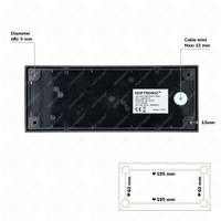 LED-Wandleuchte Rivera L 16 Watt 3000K IP54 Schwarz