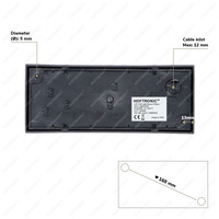 LED-Wandleuchte Rivera M 13 Watt 3000K IP54 Schwarz