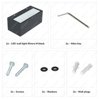 LED wandlamp Rivera M 13 Watt 3000K IP54 zwart