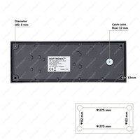 LED-Wandleuchte Rivera XL 24 Watt 3000K IP54 Schwarz