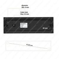 Dimmable LED Wall light Dallas XL black 24 Watt 3000K Up & Down light IP54 splash-proof 3 years warranty