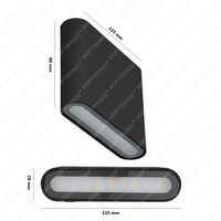 Dallas S dimbare LED wandlamp - 3000K warm wit - 6 Watt - Up & down light - IP54 voor binnen en buiten - Tweezijdige muurlamp - Zwart
