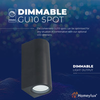 Intelligenter WiFi LED Wandleuchte Douglas Schwarz WW-CW GU10 IP65 doppelseitig leuchtend