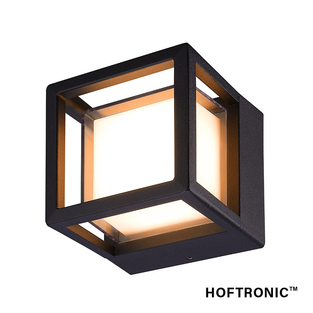 LED Wandlamp Pia zwart 6 Watt 3000K IP54 voor binnen en buiten