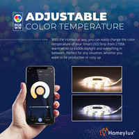 Intelligenter LED-Streifen Wifi + Bluetooth RGBWW 5 Meter IP65 inkl. App & RF-Fernbedienung