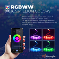 Intelligenter LED-Streifen Wifi + Bluetooth RGBWW 5 Meter IP65 inkl. App & RF-Fernbedienung