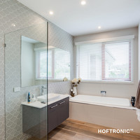 Set of 20 dimmable LED spotlights Bari stainless steel GU10 5 Watt 2700K IP65 splashproof incl. remote control