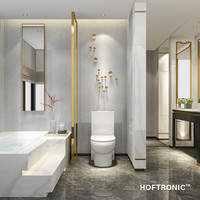 Set of 18 recessed LED spotlights Barcelona white IP44 5 Watt 2700K dimmable incl. remote control
