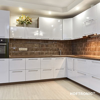 Set of 8 recessed LED spotlights Barcelona white IP44 5 Watt 2700K dimmable incl. remote control