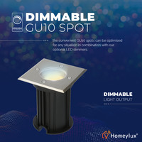 Intelligenter WiFi LED Bodeneinbaustrahler quadratisch Ramsay RVS WW-CW IP67