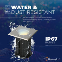 Intelligenter WiFi LED Bodeneinbaustrahler quadratisch Ramsay RVS WW-CW IP67
