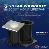 Intelligenter WiFi LED Bodeneinbaustrahler quadratisch Ramsay RVS WW-CW IP67